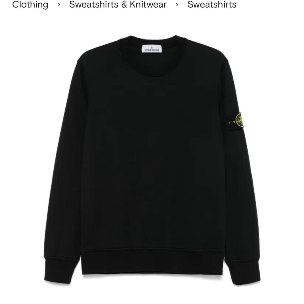 Stone Island Black Sweater Organic Cotton Machine Wash sz XL Perfect Condition